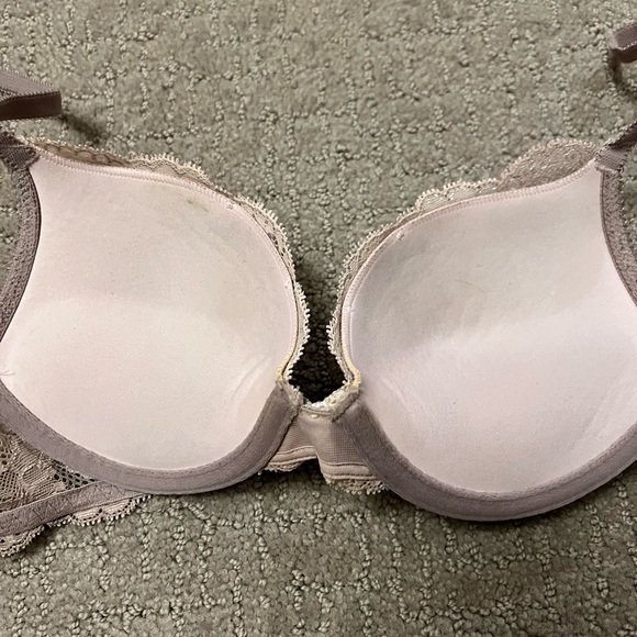 Victorias Secret Dream Angels Push Up Bra Lace Gemstones Nude Pink 32B. - Picture 4 of 4